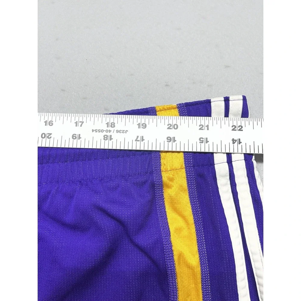 Adidas LOS ANGELES LAKERS NBA Basketball Jersey Shorts Mens Size 2XL Purple Gold